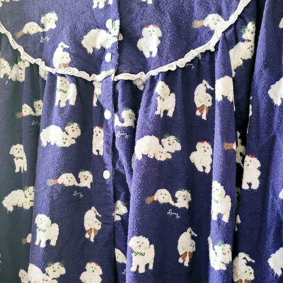 Lanz of Salsburg Puppy Love Maltise Dog Long Flannel Gown Modest Granny… - Picture 4 of 9
